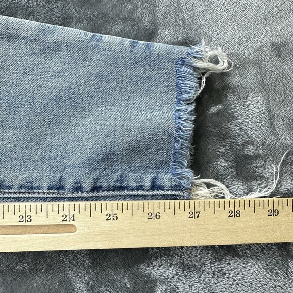 American Eagle Jeans Women's 4 Blue Denim Jegging Crop Low Rise Distress Stretch - Picture 13 of 14